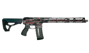 FSC-15 CUSTOM 16" 223 WYLDE CARBON FIBER - ELITE RED AND BLACK TIGER STRIPE