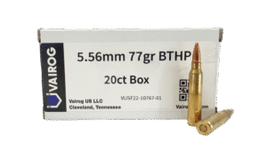 VAIROG US - 5.56 77GR BOAT TAIL HOLLOW POINT 20RND