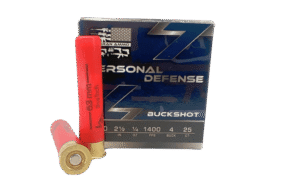 VETERAN AMMO -  .410 #4 BUCKSHOT 1/4 OZ 2-1/2" 25rds